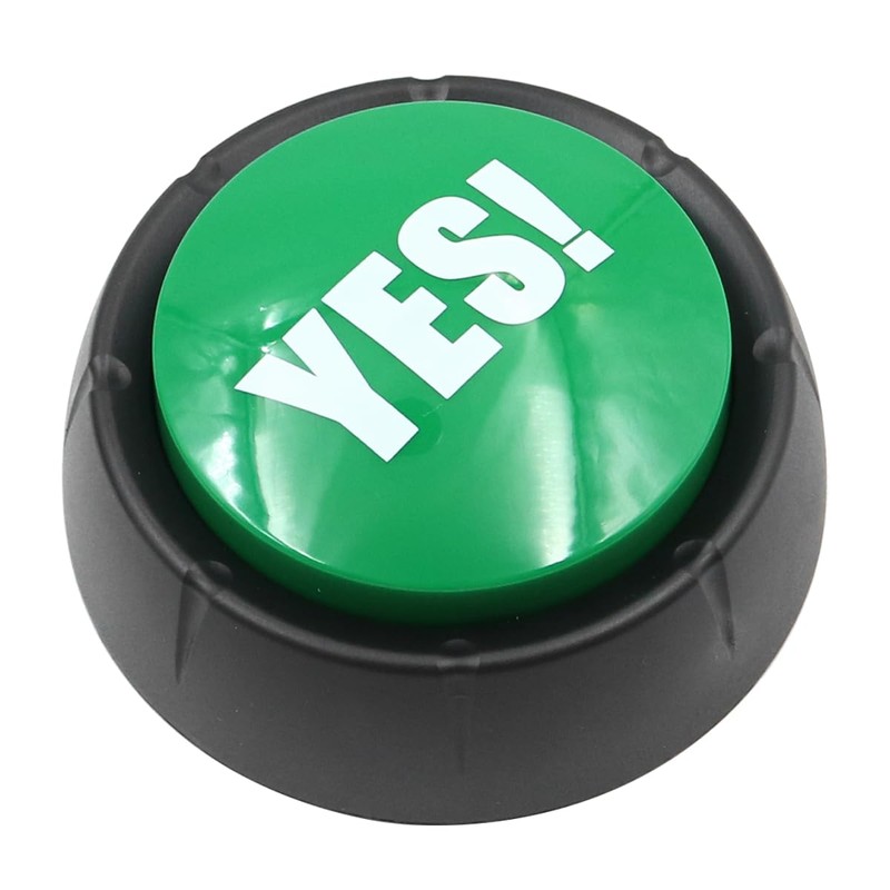 ANCLLO 2PCS Sound Buttons Yes No Button for Funny Party