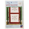 Jack Dempsey Needle Art Stamped White Quilt Blocks 18"X18" 6/Pkg-Long