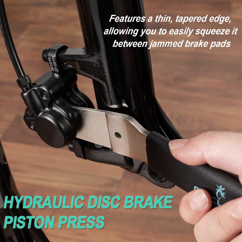 cyclists 2-in-1 Brake Disc Straightening Tool Under Hydraulic Piston Press
