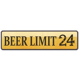 CIVOTIL Gifts Funny Signs, Beer Limit 24-4 inch by 16 inch Metal Bar Décor and Accessories