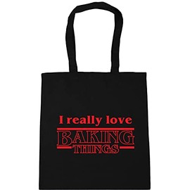 Hippowarehouse I Really Love Baking Things Tote Shopping Gym Beach Bag 42cm x38cm, 10 litres