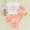 Baby Girl Easter Outfit Toddler T Shirt Bell Bottoms Set