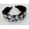 Ellas Buffalo Plaid Headbands Set Of Two Black White Red