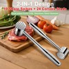 2-in-1 Heavy Duty Meat Tenderizer Hammer,Real 316L Stainless Steel Meat