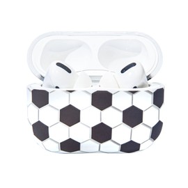 Case Cover for AirPods Pro, Matte Protective Case with Fluorescence Graffiti Pattern, Compatible with AirPod Pro, Non-Slip and Anti-Fingerprint Hard Case Supports Wireless Charging (Football)