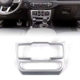 JeCar Silver Center Console Window Control Panel Trim Cover for 2018-2024 Jeep Wrangler JL JLU Gladiator JT Interior Accessories