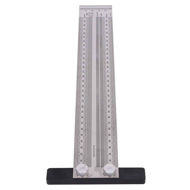Woodworking Ruler Right Angle Stainless Steel Line Locator Carpenter Measuring
