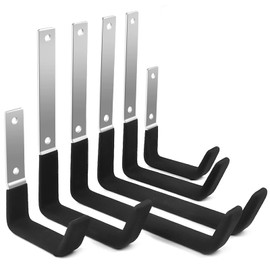 Sposuit Garage Hooks Wall Mount - 6 Pack Garage Hooks for Hanging, Garage Hooks Heavy Duty, Utility Steel Hanger for Garden, Power Tools, Ladders, Bikes, Bulk Items, Ropes, etc