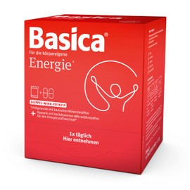 Basica Energy: Basic Drinking Granules and Capsules for Body's Energy and Mental Performance**, Vegan, Acid-Base Balance, Pack of 30