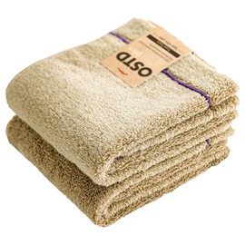 OSTD Plus Face Towels, Set of 2, Camel, Fuwafuwa, Approx. 13.4 x 31.5 inches (34 x 80 cm), Fashionable, Good Design Award, Dull Color, 8 Colors to Choose from, Fluffy, 100% Cotton