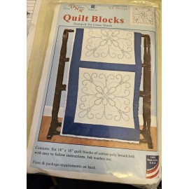 Jack Dempsey Stamped Embroidery 6 White Quilt Blocks XX DESIGN #732-103