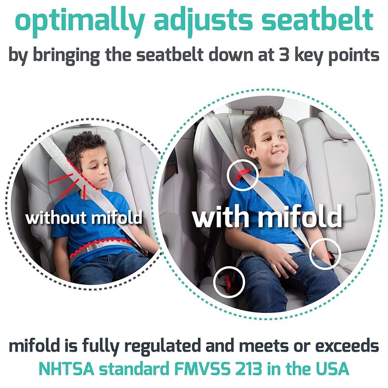 New Mifold Comfort Grab-and-go Car Backless Booster Seat-Compact and Portable