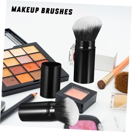 Healeved 2piezas Brochas De Maquillaje Retráctiles Brocha Para Polvo Y Rubor Portátiles Herramientas De Cosméticos Para Viaje Para Base Y Polvo Facial