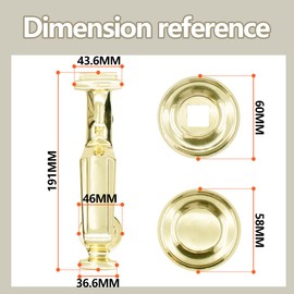 Bwintech 1 Pcs Gold Doctors Design Heavy Duty Door Knocker for Front Door