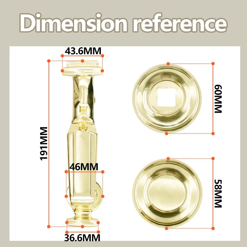 Bwintech 1 Pcs Gold Doctors Design Heavy Duty Door Knocker