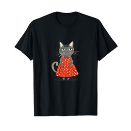 Pretty Cat Polka Dot Dress Costume for Adults and Kids T-Shirt