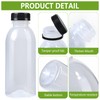 zmybcpack 12 Pack 16oz PP Heat-Resistant Plastic Juice Bottles with
