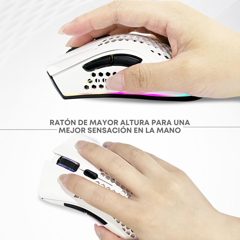 K SNAKE Ratón Ergonómico para Juegos con dpi Ajustable 800/1200/3000,