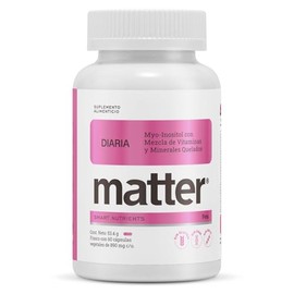 Matter Diaria Fem, Vitaminas para Mujer con Inositol, Quatrefolic®, Ferrochel®, Minerales Quelados TRAACS® & Albion®, Apoyo al Bienestar Femenino, Ene