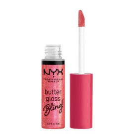 NYX Professional Makeup Butter Gloss Bling Tono She Got Money (rosa), 8ml - Brillo labial con un toque ligero de color y mucho brillo, labios