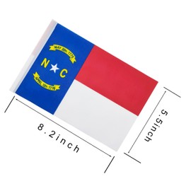 GentleGirl American USA North Carolina Flags Banner String Small Mini US North Carolina State Pennant Hangings Flag,U.S. States Party Outdoor Yard Decorative(100 Feet 76 Flag)
