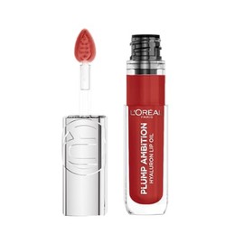 L'Oréal Paris Plump Ambition Lip Oil, Brillo Labial Efecto Voluminizador con Ácido Hialurónico, Hidratación Intensa para tus Labios, Tono Berry Jolie, 5 ml