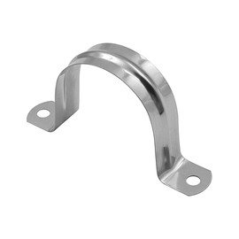 Namvo 10PCS Pipe Straps M50 304 Stainless Steel U Pipe Clamps Connecting Ring Hose Clamp Card Two Hole Tube Strap Tension Clips U-Tube Clamp Sturdy and Durable Pipe Clips