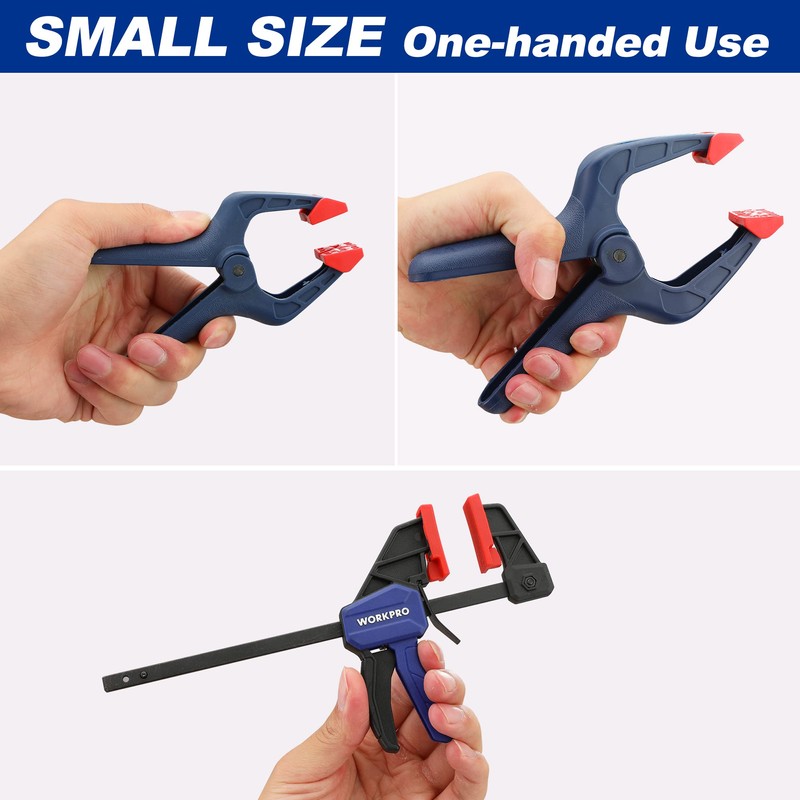 WORKPRO Clamp Set for Woodworking, 4 Pack 4-1/2" Mini Bar