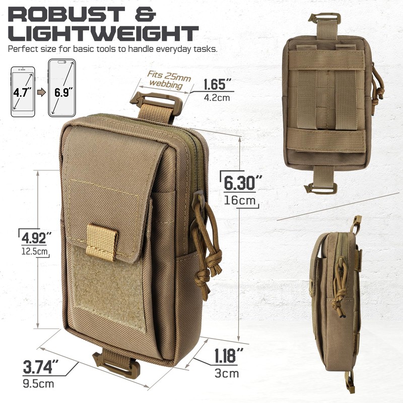 LIVANZ Tactical Backpack Accessories Pouch, Molle Accessories Shoulder Strap Attachment
