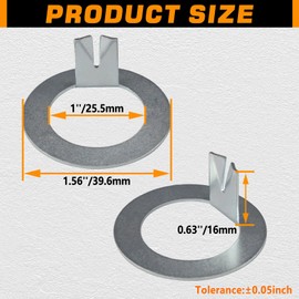 GREPSPUD 10Pcs Trailer D-Style Spindle Tang Washers Fits for D-Shape Head EZ Lube Spindle 2000-7000 lbs Axle, Replacement Trailer Wheel Hub Spindles Tang Washer Inner Diameter 1 inch