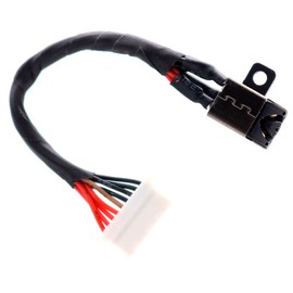 Deal4GO 048JWV 48JWV DC-in Power Jack Cable Charging Port Replacement for Dell Inspiron 7591 7590 P83F, Black