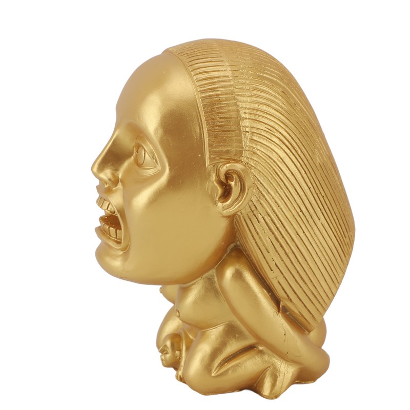 Fertility Statue Resin Handmade Golden Exquisite Creative Fertility Idol Sculpture