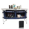 Camp Field Camping Folding Aluminum Table with Adjustable Legs for