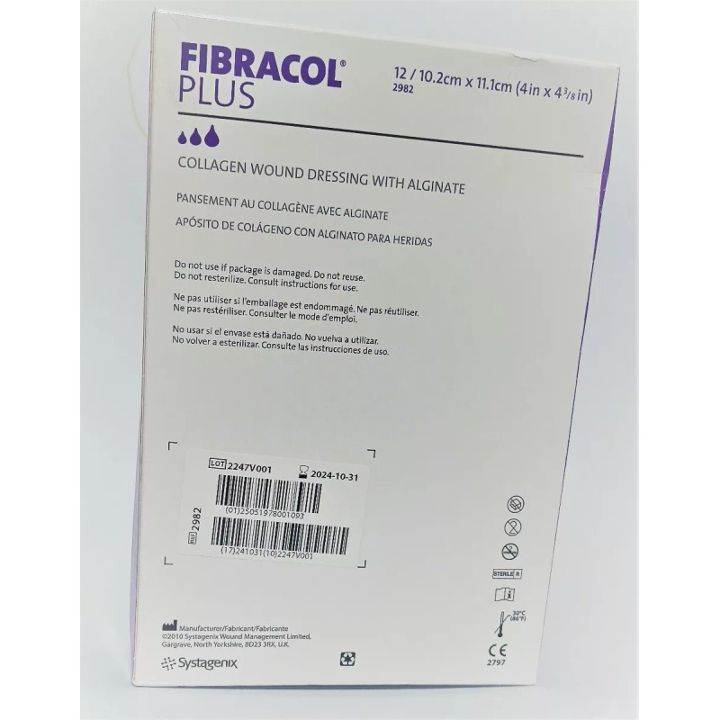 Systagenix Fibracol Plus Apósito De Colágeno-alginatocalcio 10.2x11.1cm