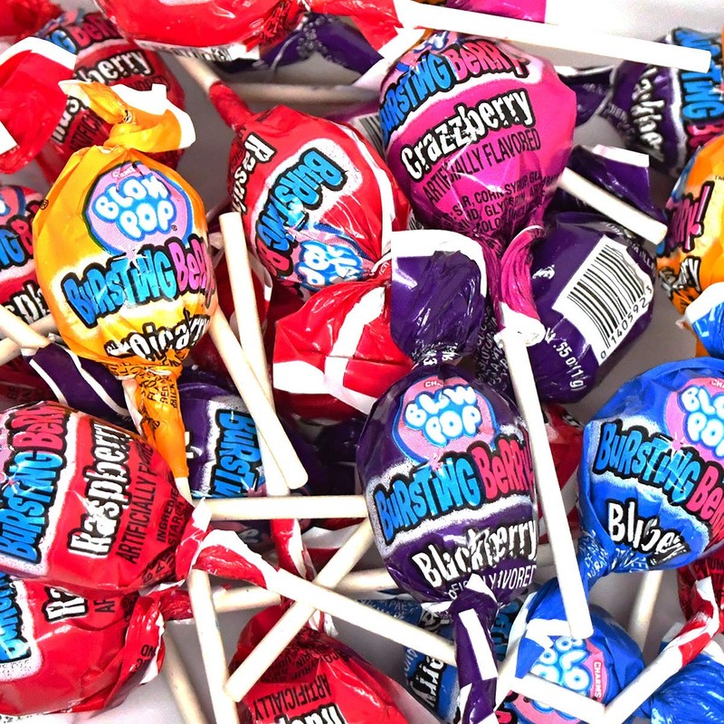 Charms Blow Pop Bursting Berry Lollipops - Individually Wrapped Dual