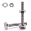 1/4-20 x 3" Stainless Steel Carriage Bolts with Hex Nuts