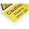 Caledonia Signs 14229E Caution Slippery When Wet Sign, 200 mm