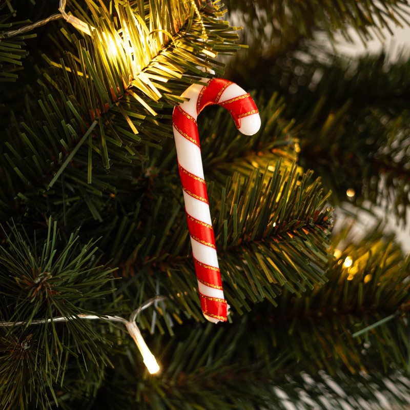 KADAX Candy Canes for Christmas Tree, Candy Cane Classic Red