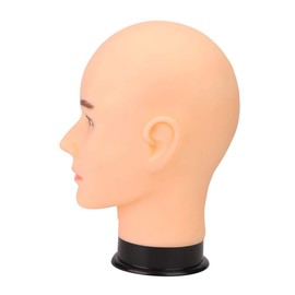 TMISHION Mannequin Head, Male Model Head, Bald, Wig Making, Display, Hat and Glasses Compatibility, Plastic and Resin, Unfinished