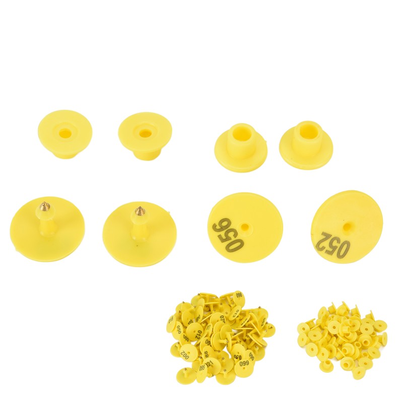 100pcs Livestock Ear Tag Anti Dropping Pig Round Ear Tag