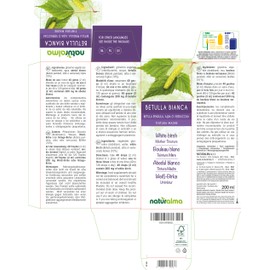 White Birch (Betula pendula, alba or verrucosa) Leaves Alcohol-Free Mother Tincture Naturalma | Liquid Extract Drops 200 ml | Food Supplement | Vegan