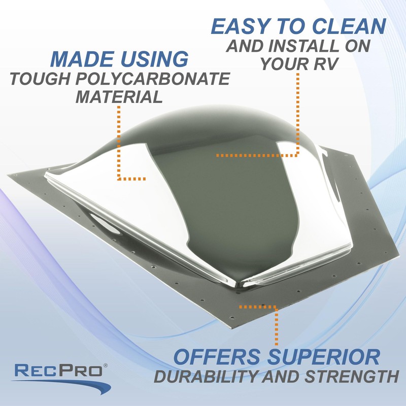 RecPro RV Skylight Cover Bubble (24" x 12") | Angled