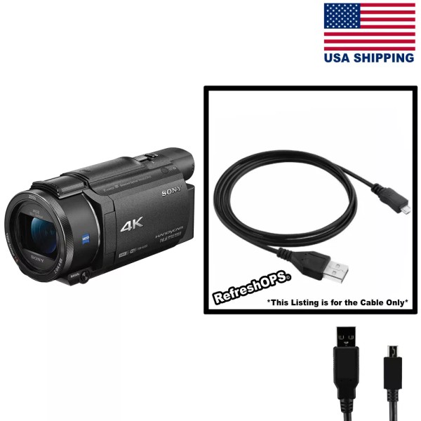Unbranded Sony FDR-AX53 Ultra HD Video Camera USB Cable Transfer