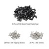 sourcing map 20 Set PCB Plastic Fixed Feet PCB Black