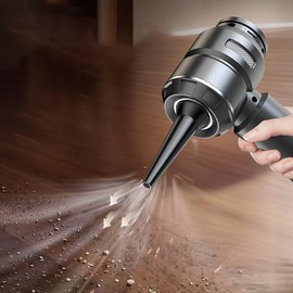 InnovAbode Handheld Portable Car Vacuum Cleaner & Blower. 4-1 Cordless High Power Device for Home, Office, Dorm, Car and Much More. (Black/Gold)