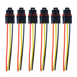 Pulse Bar Connectors Pulse Plug Pigtail Connector Compatible with Polaris 2018 2019 2020 2021 Ranger XP 1000 RZR RS1 Pro General 1000 Wire Accessory Plug Black Yellow Red 6 Pack