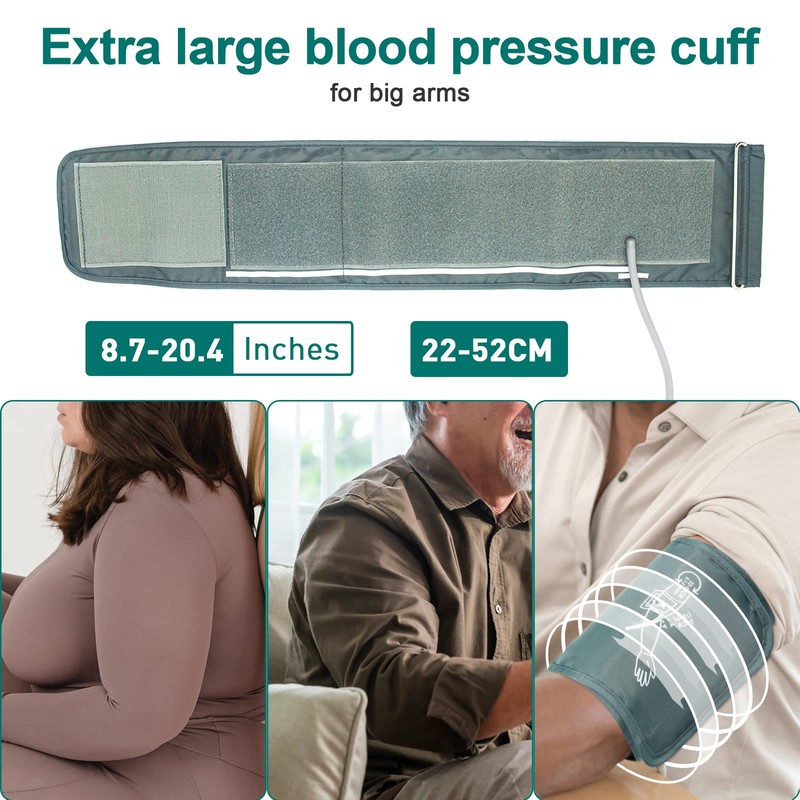 Blood Pressure Cuff Arm,8.7-20.4 Inches (22-52CM) Extra Large Blood Pressure