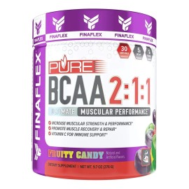 Aminoacidos Finaflex Pure Bcaa 2:1:1 Con Vitamina C // 30 Sr Sabor Fruity Candy