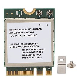 Acogedor Módulo Inalámbrico RTL8852AE WiFi 6, 2,4 GHz 5 GHz, Módulo WiFi Inalámbrico 802.11ax/AC NGFF M2, Adaptador de Tarjeta de Red Wifi6 BT5.2 MU MIMO para Win 10 64 bit