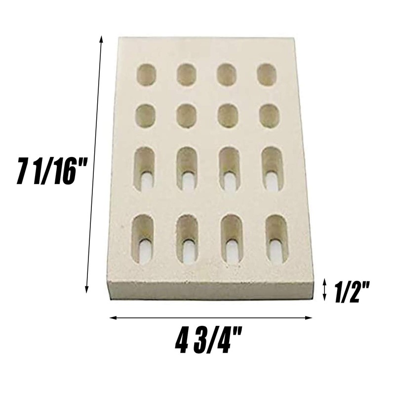 Cookingstar Ceramic Brick Flame Tamer, Grill Ceramic Briquettes (8-Pack) for